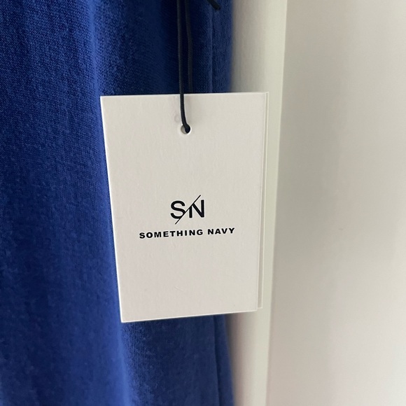 Something Navy Side Slit Maxi Dress Blue Clematis - Picture 2 of 6